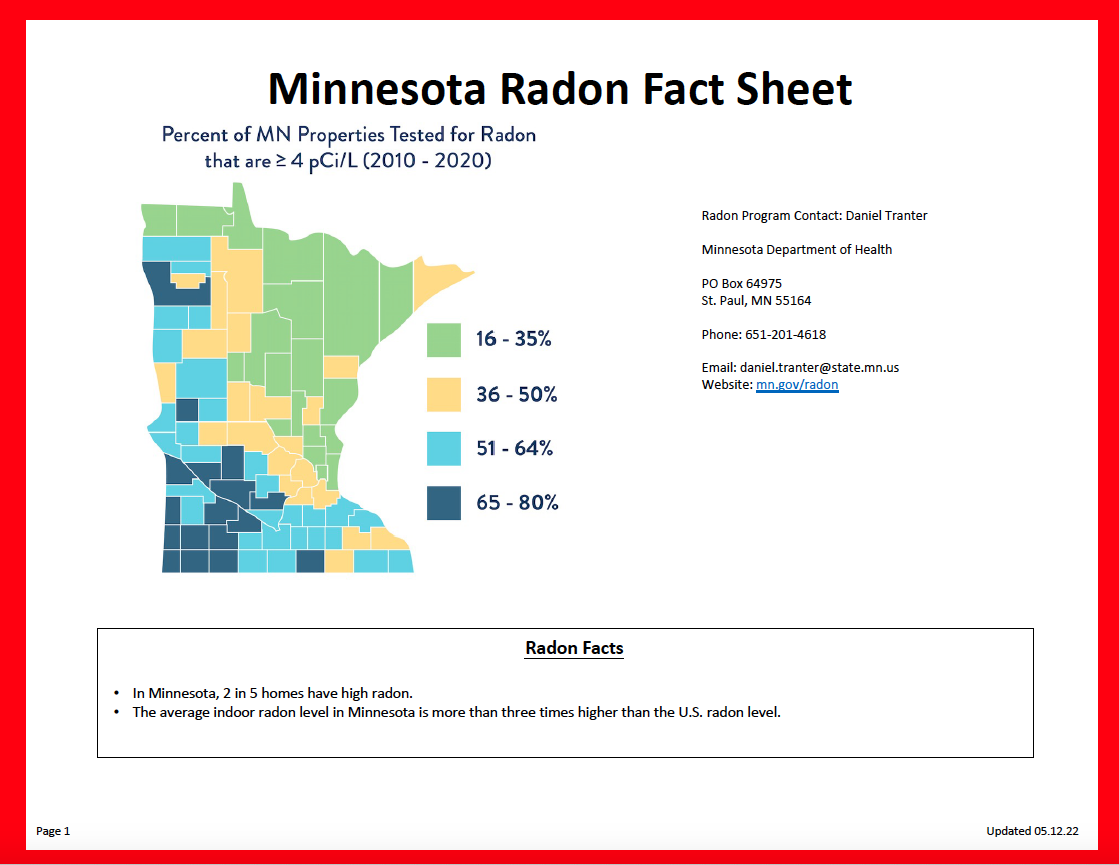 Minnesota Radon Fact Sheet 05.12.22